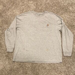 Carhartt Men's Heather Gray Long Sleeve Tee